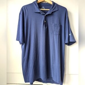 Peter Millar Blue Pocket Polo Size XL Seaside Wash Short Sleeve Soft